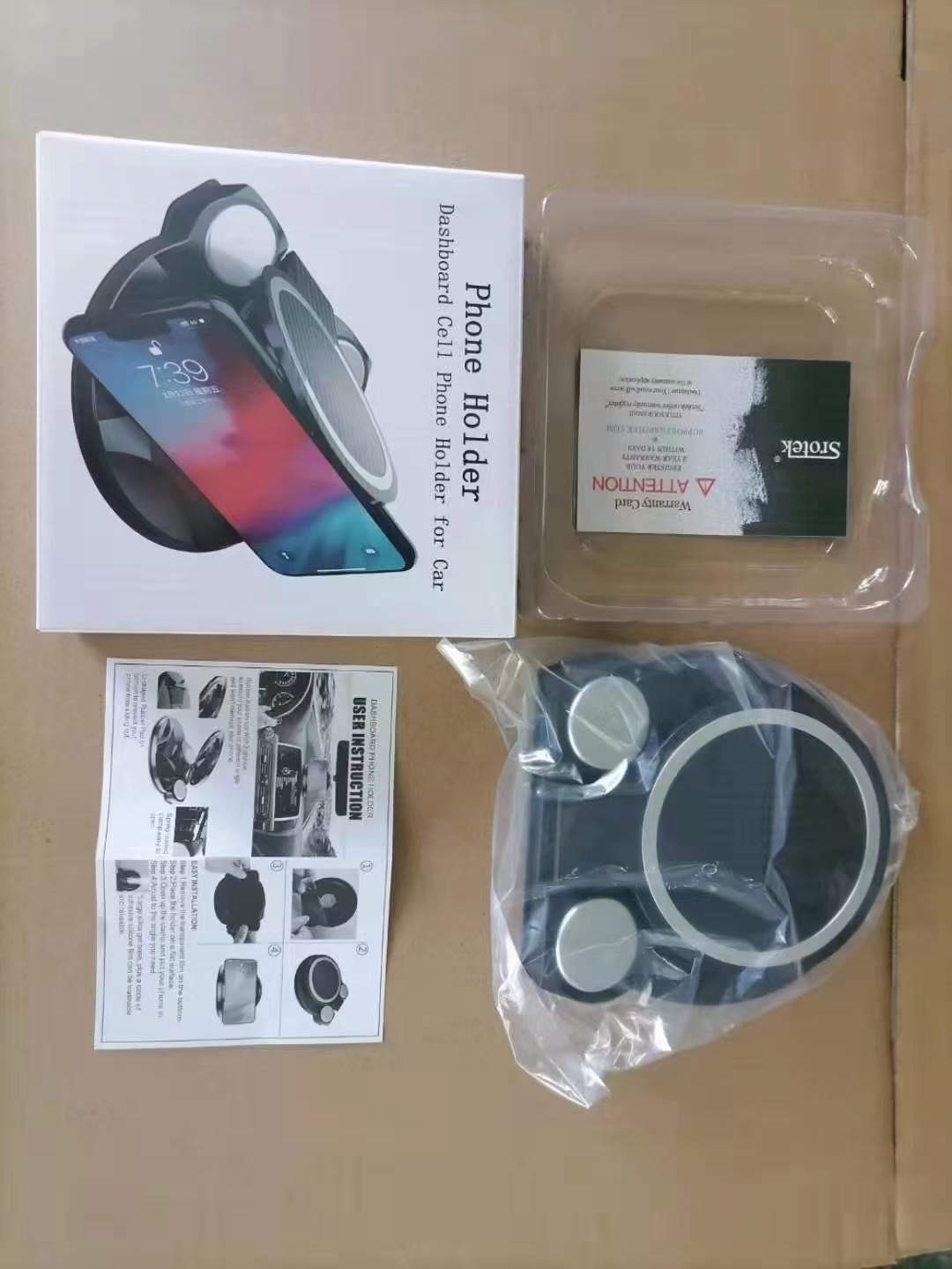 Sınır ötesi araç cep telefonu tutucu toptan araç gösterge paneli cep telefonu tutucu karbon fiber silikon araç orta konsol tutucu