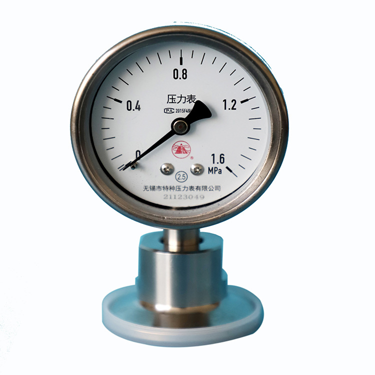 雪浪特种仪表 不锈钢耐震隔膜真空远传压力表水压工程0-1.6MPa