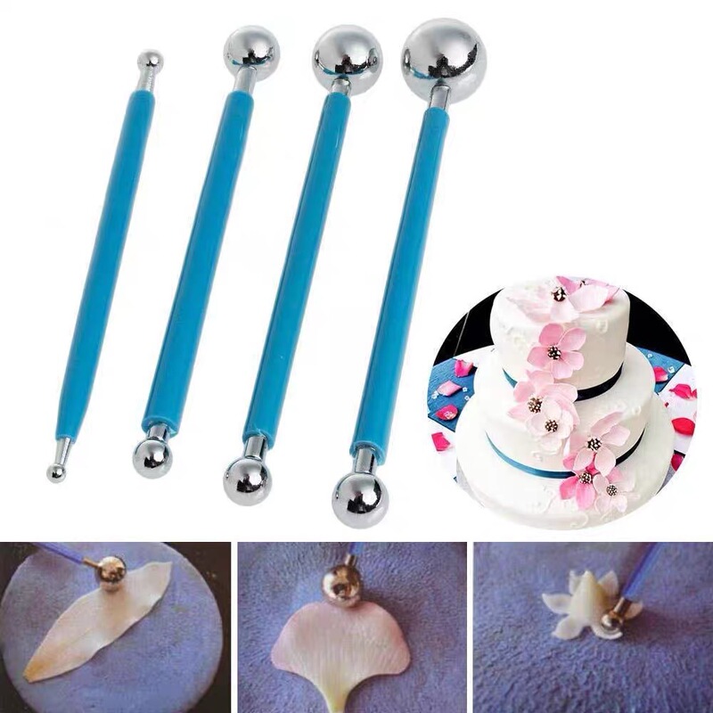 丸棒4本セット超軽量粘土ソフト陶転糖ケーキツール家庭用diy全金属ステンレス彫刻セット|undefined