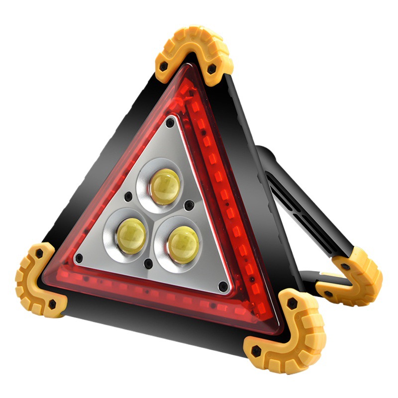 Triángulo de inundación del coche luz roja de advertencia reflector COB LED USB carga portátil lámpara al por mayor
