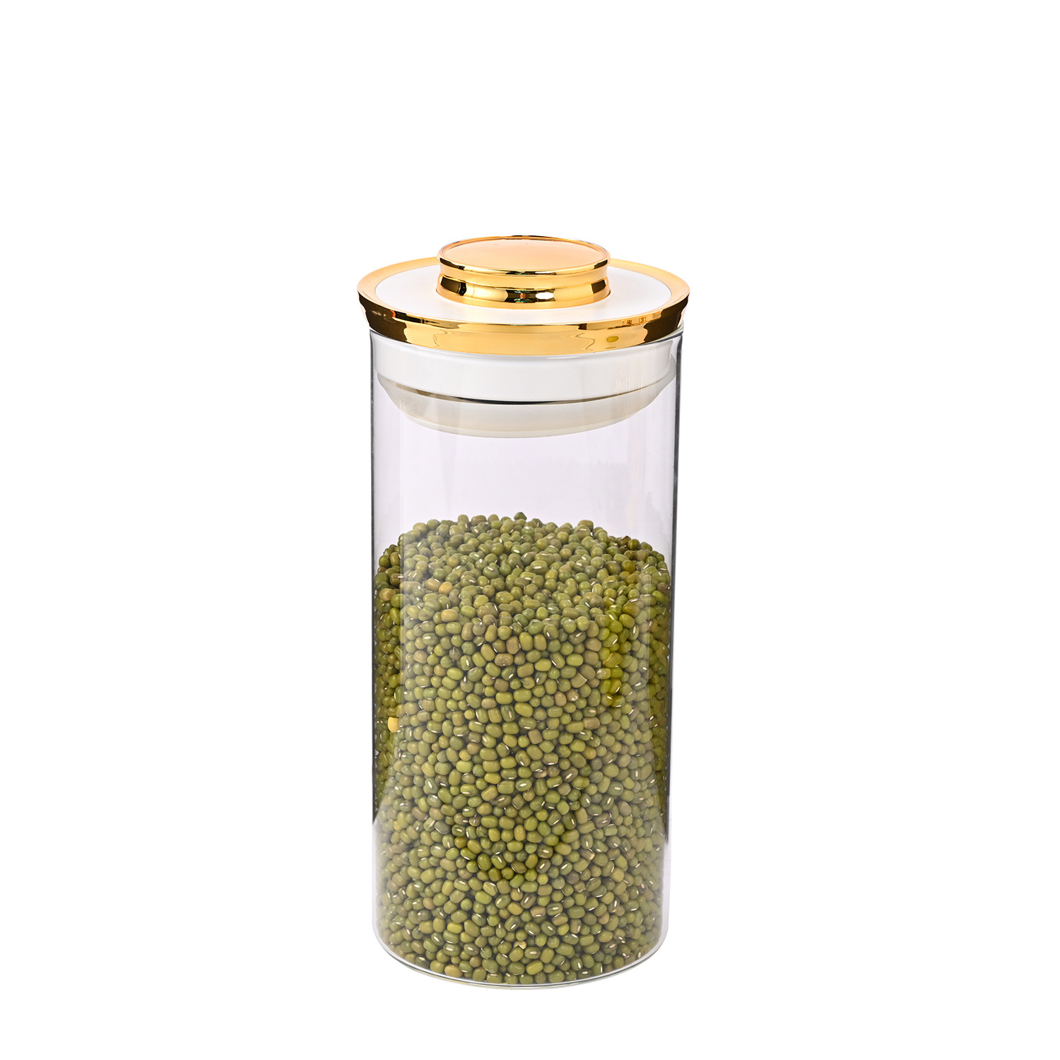 Lujo ligero hoja de ginkgo hogar alimentos té vidrio sellado tarro cocina a prueba de humedad productos secos grano sellado tarro