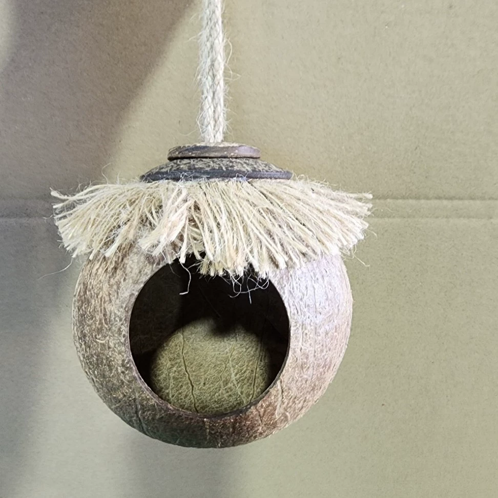 Пеньковая веревка, плетеная челка, птичье гнездо, гнездо попугая, пеньковое плетеное птичье гнездо, черный феникс, тигровая кожа, жемчужное птичье гнездо, скорлупа кокоса, птичье гнездо из скорлупы кокоса