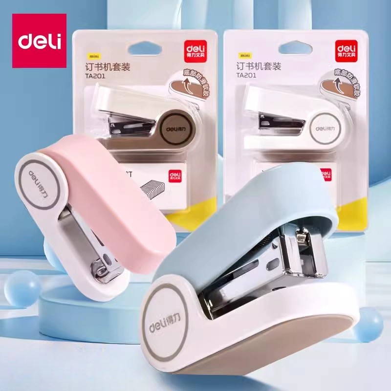 Deli Ta201 Stapler Mini Small Stapler Stapler for Students Convenient Stapler Hand-Held