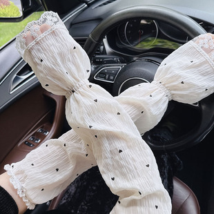 Soft Loose Student Lace Lace Sweet Ice Sleeve Women's Sunscreen High Beauty Value Japanese and Korean Academy Style Sleeve Summer New Product