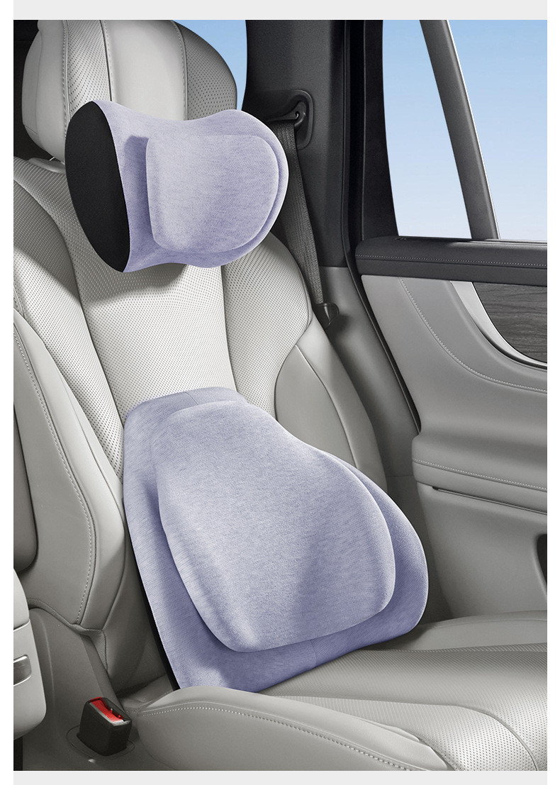 Double-Layer Waist Support Seat Back Cushion Lumbar Support Massage Lumbar Cushion Memory Foam Sedentary Artifact Car Cushion Heated Lumbar Support