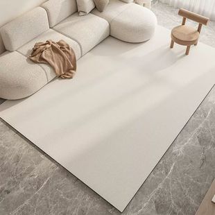 Modern Simple Solid Color Leather Floor Mat Wipe-Free Oil-Proof Waterproof Dirt-Resistant Non-Slip Living Room Carpet Tianjin Carpet