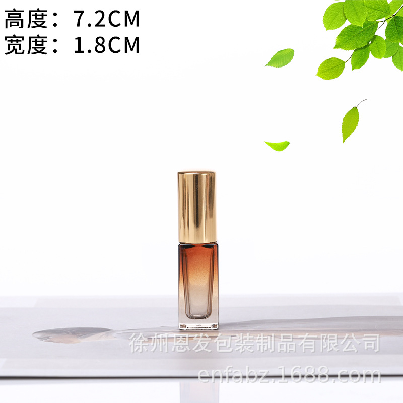 Botella de perfume 5ml 10ml gradiente avanzado botella de spray de perfume gradiente cuadrado botella de perfume de vidrio sub-embalaje