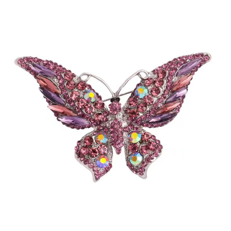 Fashion Butterfly Alloy Enamel Rhinestones Women's Brooches display picture 4