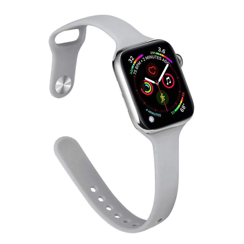 Aplicable Apple Watch correa Applewatch8SE7654 cintura pequeña correa de silicona delgada moda deportiva