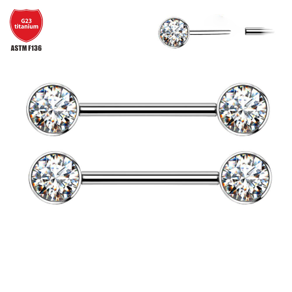 Pointed titanium steel lip stud product view