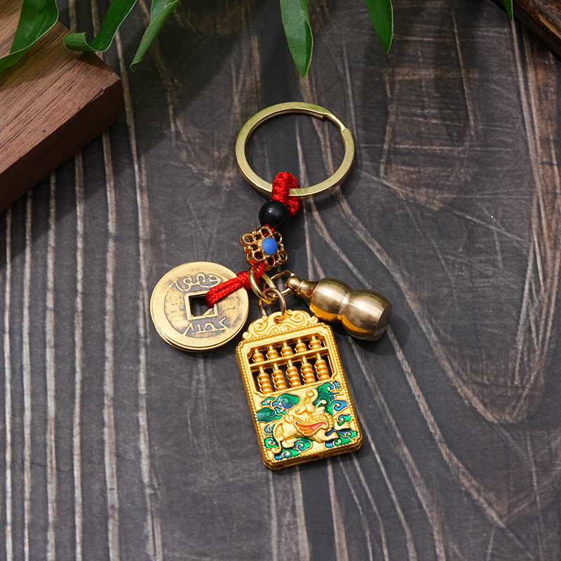 开金库钥匙扣 金钥匙挂件