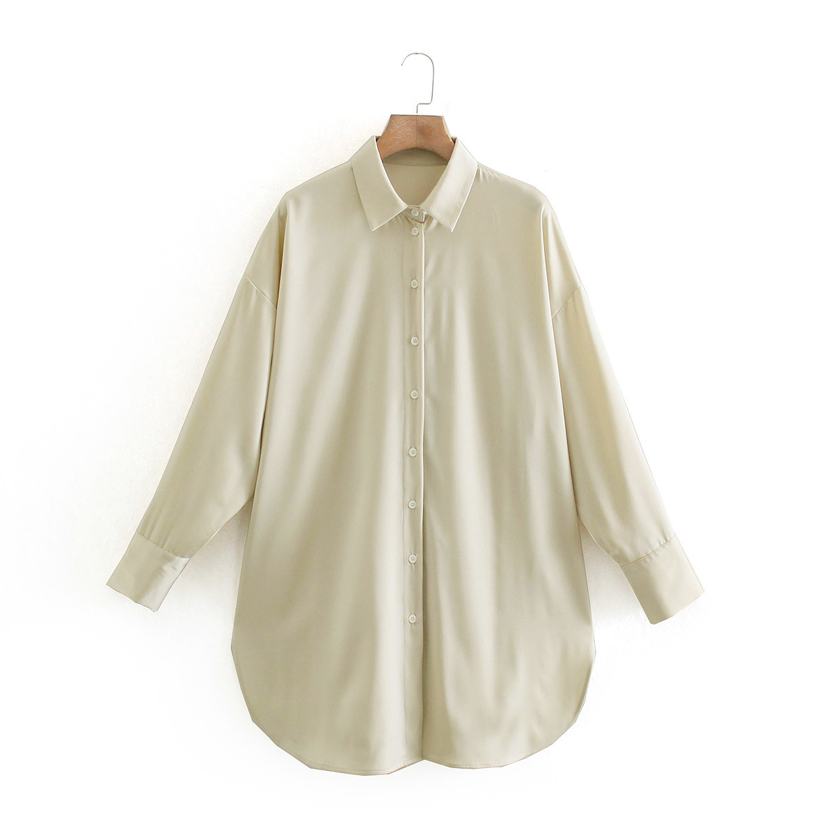 temperament loose satin texture loose shirt NSAM37969