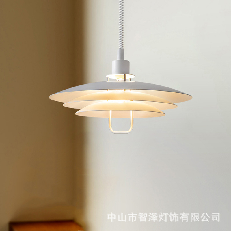 丹麦简约伸缩餐厅吊灯北欧极简吧台灯餐厅灯升降飞碟灯设计师灯具|undefined