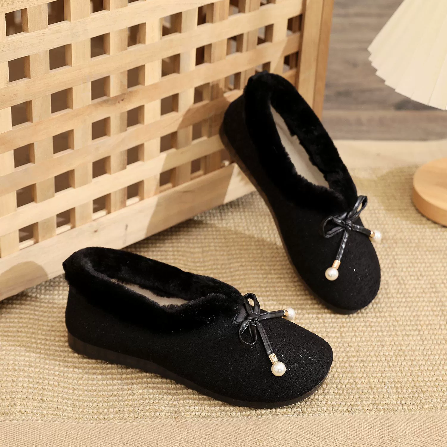 Зимняя Новая тканевая обувь Old Beijing, Женская хлопковая обувь для мам, нескользящая удобная обувь на флисовой подкладке, в этническом стиле, теплый с мелким ртом для среднего и пожилого возраста