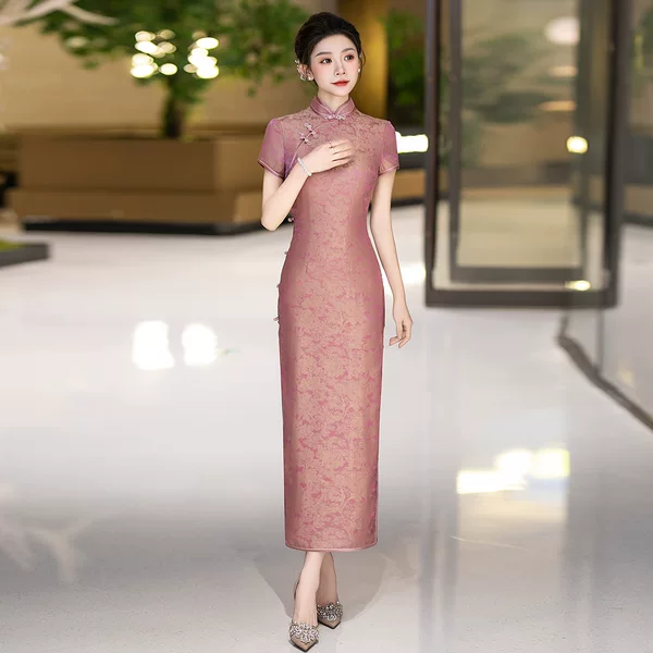 2026 Spring New Silk Qipao Chinese Style Mulberry Silk Dress Handmade for Exam Banquets and Daily Wear