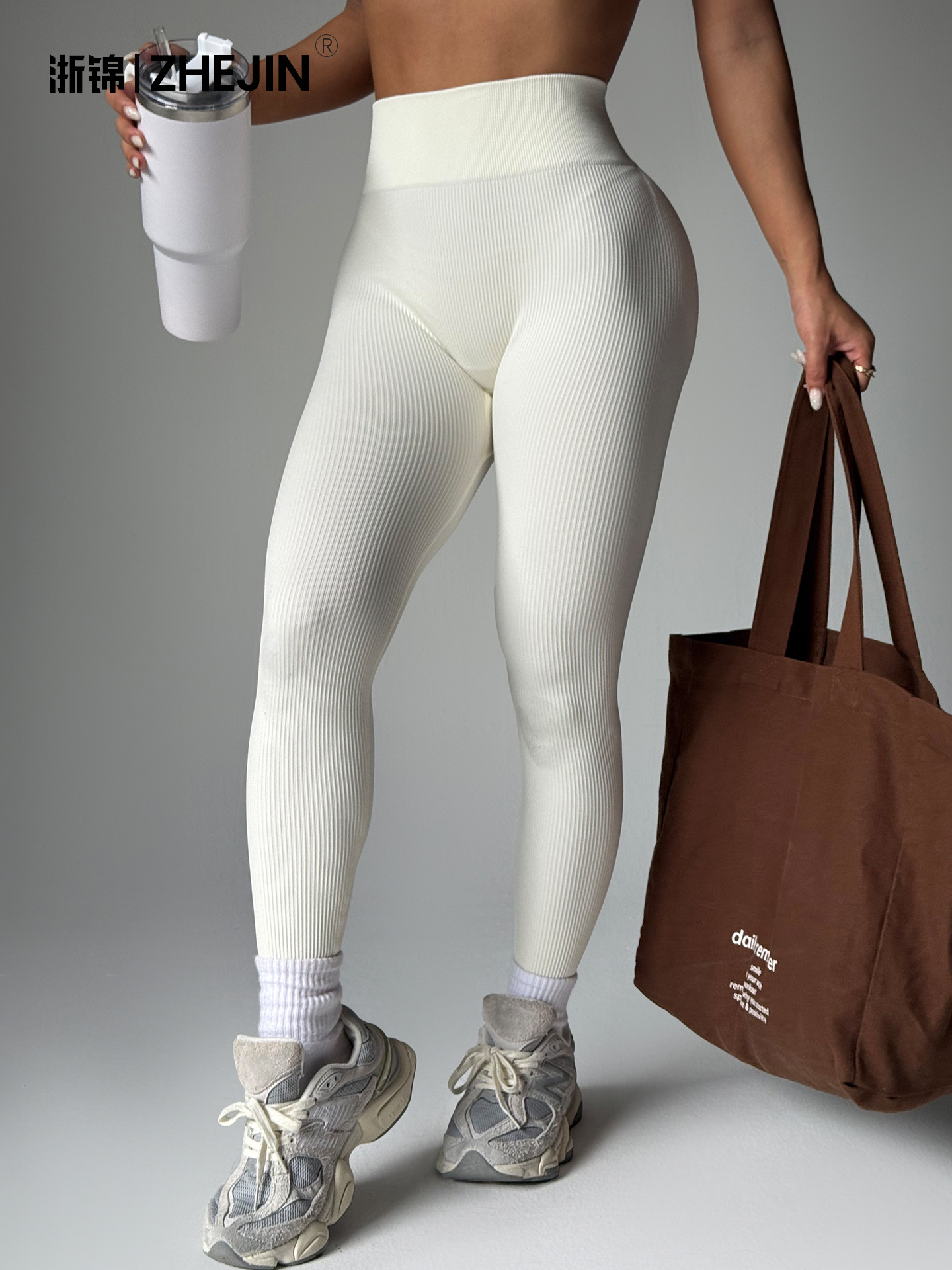 Pantalones de Yoga de Cintura Alta sin Costuras, Estilo Deportivo Acordonado, Europeos y Americanos, sin Líneas Incómodas, Levanta Glúteos, para Fitness