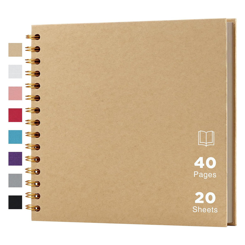 Amazon's Popular Retro Thick Kraft Paper Coil DIY Photo Album with Spring-Loaded Page-Turning Scrapbook Storage Album Amazon's Popular Retro Thick Kraft Paper Coil DIY Photo Album with Spring-Loaded Page-Turning Scrapbook Storage Album