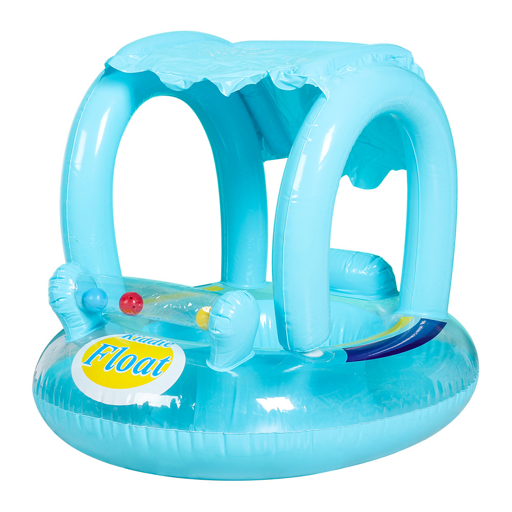 Xia Le bebé anillo de natación a prueba de sol con volante asiento de bebé barco cuerno barco hogar niños natación anillo piscina juguete