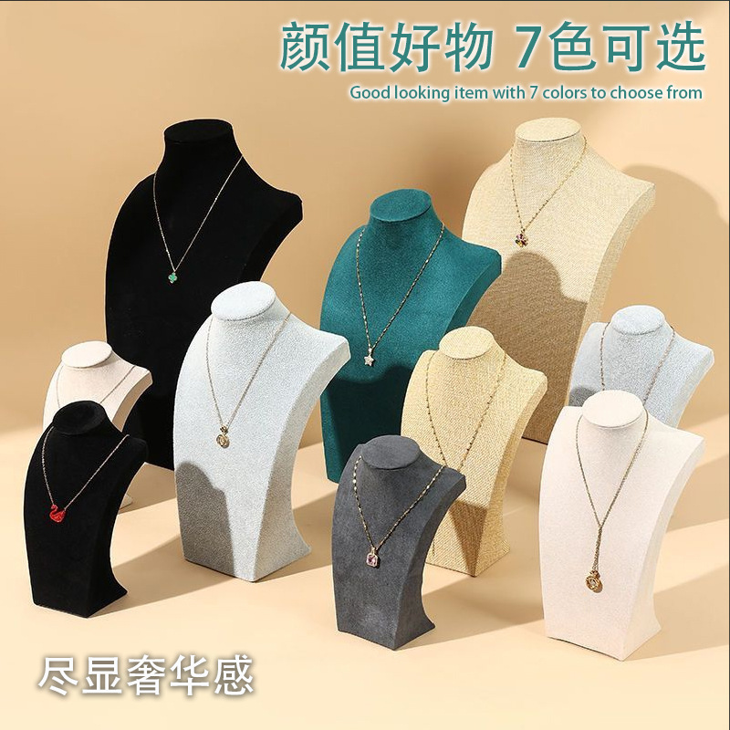 Mannequin Neck Jewelry Stand Model Display Props Necklace Display Stand Mannequin Jewelry Storage Display