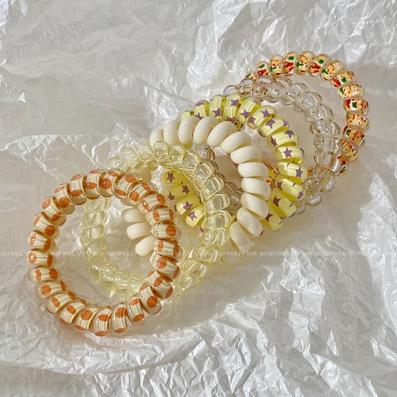 Línea telefónica bucle de cabello para mujeres 2025 nuevo alto valor facial de cabello de alta calidad cuerdas de cabello de banda de goma cuerdas de cuero al por mayor