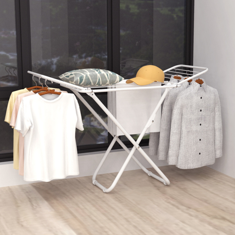 Cross-Border Floor-Standing Clothes Drying Rack Balcony Folding Clothes Drying Rack Indoor and Outdoor Installation-Free Quilt Storage Clothes Rack Wholesale
