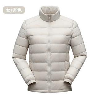 源头厂家排骨羽绒服男女定制新款秋冬轻薄巨好看鸭绒连帽外套