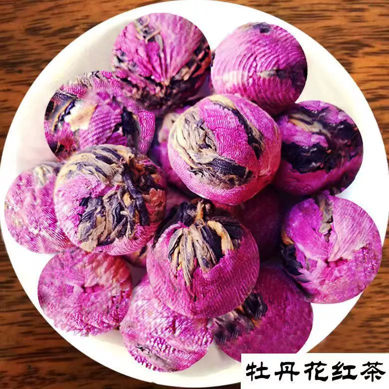 Чай из пионов и гортензий, черный чай Дяньхун из Юньнани, 500 г, чай из цветов пионов, цветочный аромат, ручная работа, чай в форме цветочных шаров, чай для прямых трансляций и интернет-знаменитостей