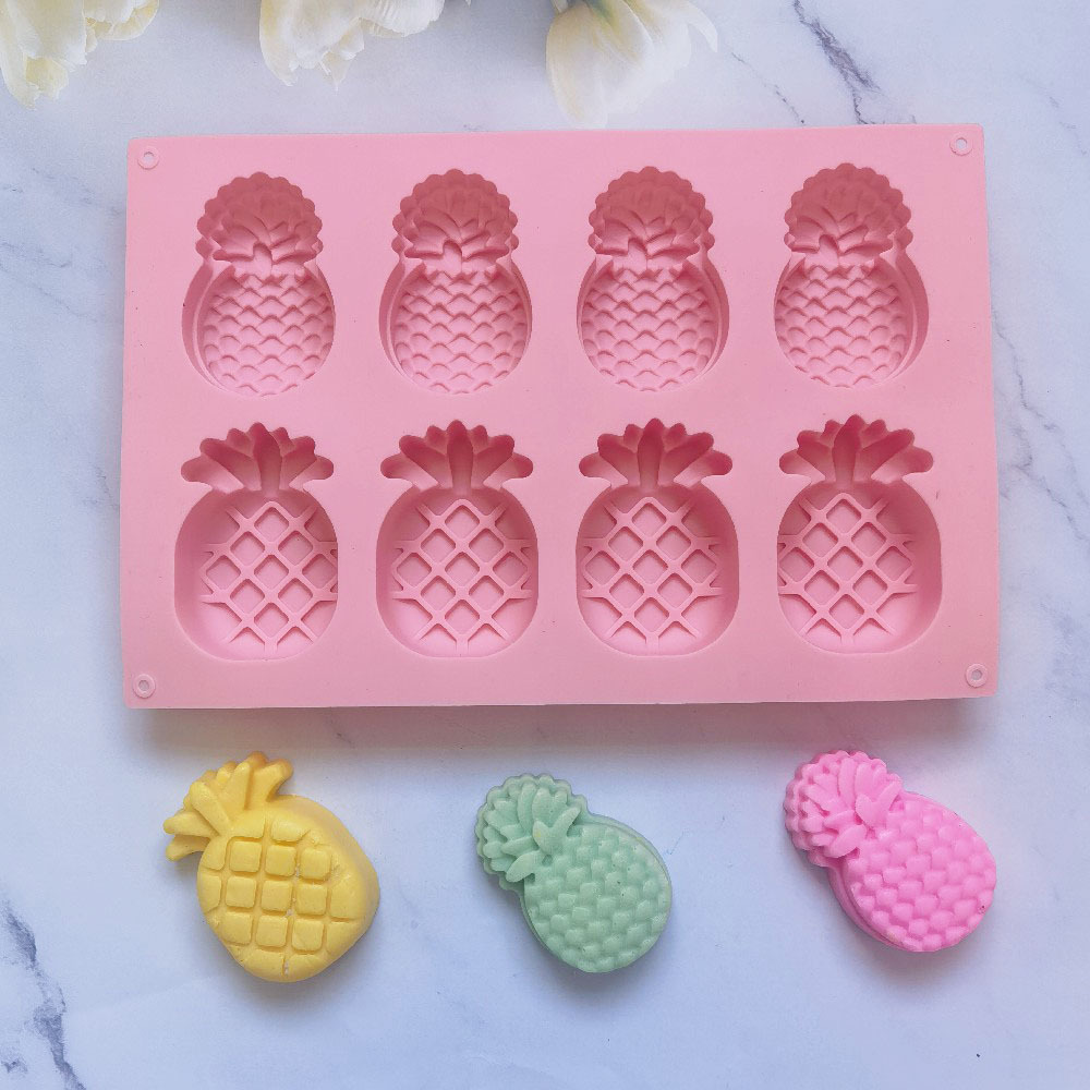 8 piña 18 molde de silicona pastel helado pudín molde de postre jabón utensilios