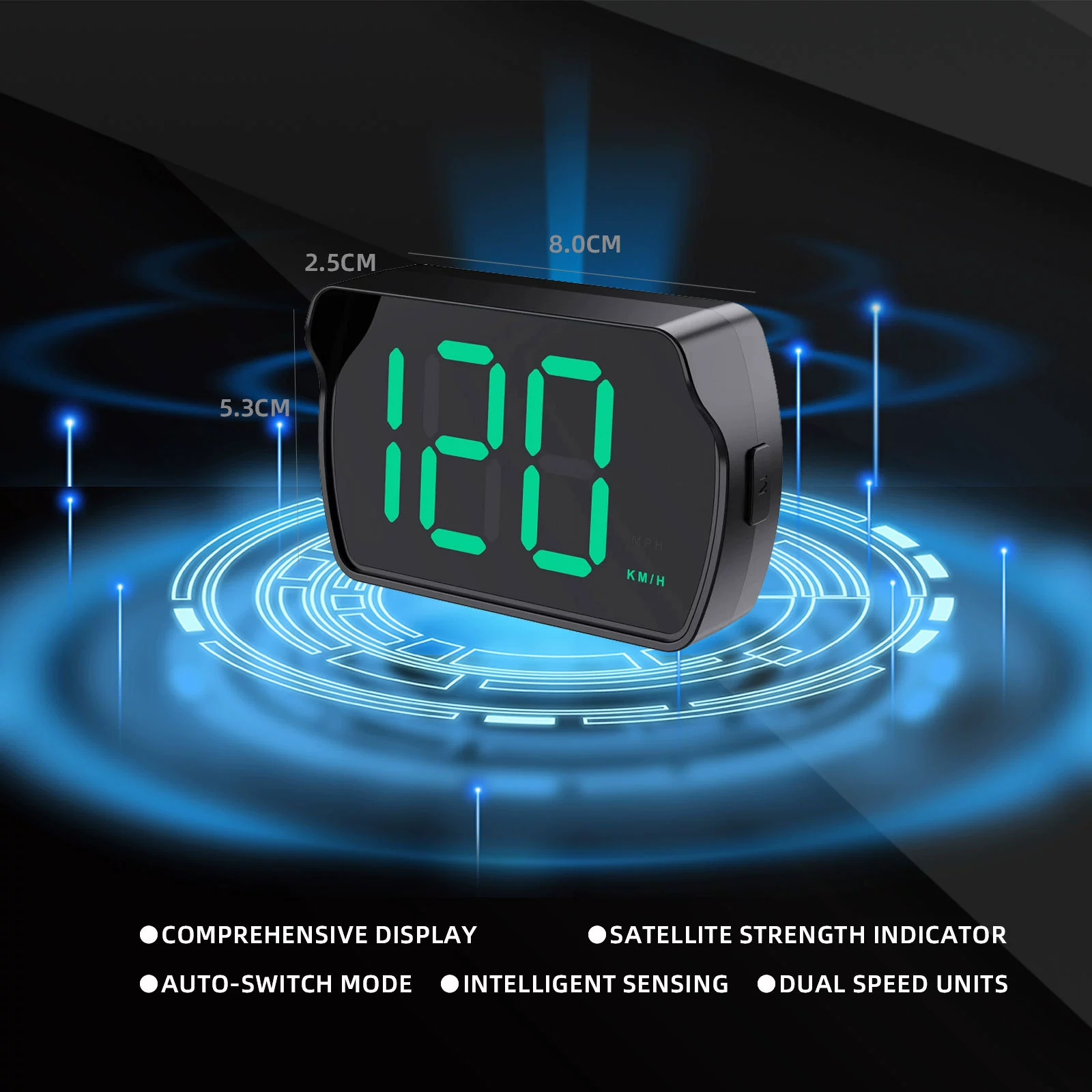 Трансграничное Специально для 2024 новых автомобилей HUD Head Display KM/MPH Speed Display