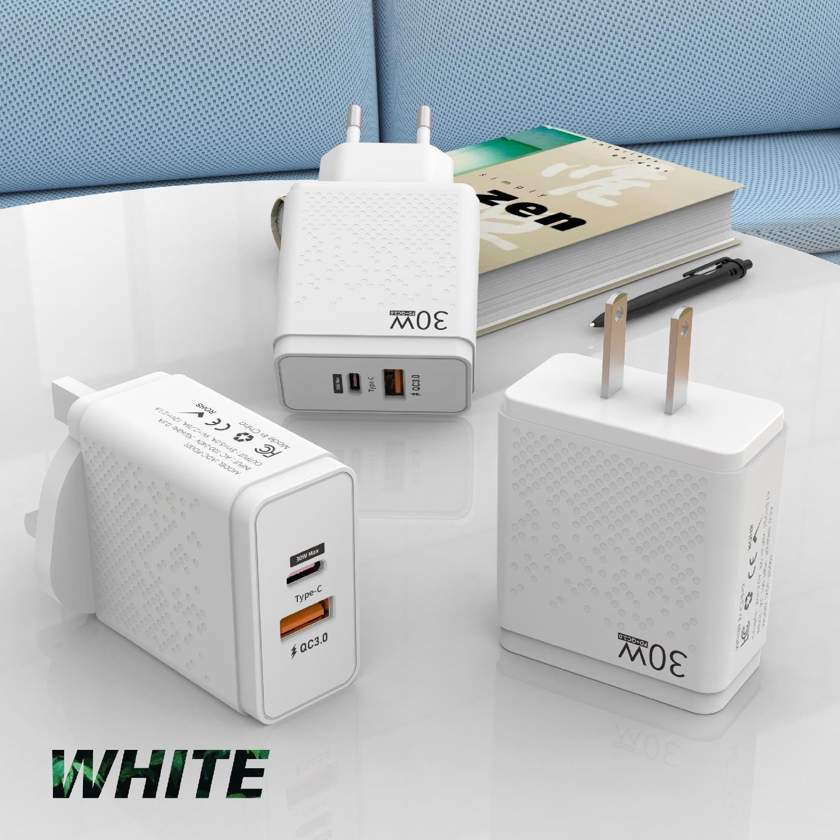 Cargador de alta potencia multipuerto poroso con cabeza de carga rápida de uso general, estándar americano, estándar europeo, estándar británico, estándar australiano, multiinterfaz