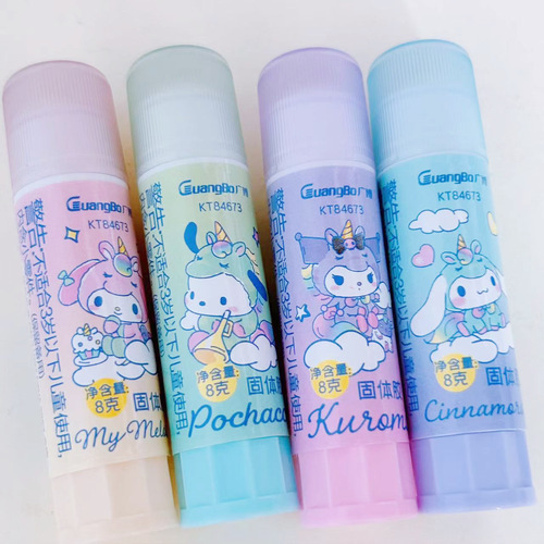 Sanrio solid glue stick Kurome handbook handmade glue stick student stationery solid glue high viscosity glue stick