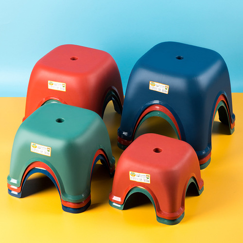 Plastic small stool for home use adult small stool with thickened design, children's low stool, bathroom anti-slip shower stool, factory wholesale