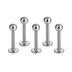 Cross-border best-selling stainless steel body piercing sexy hot girl lip stud and brow stud flat bead piercing jewelry wholesale