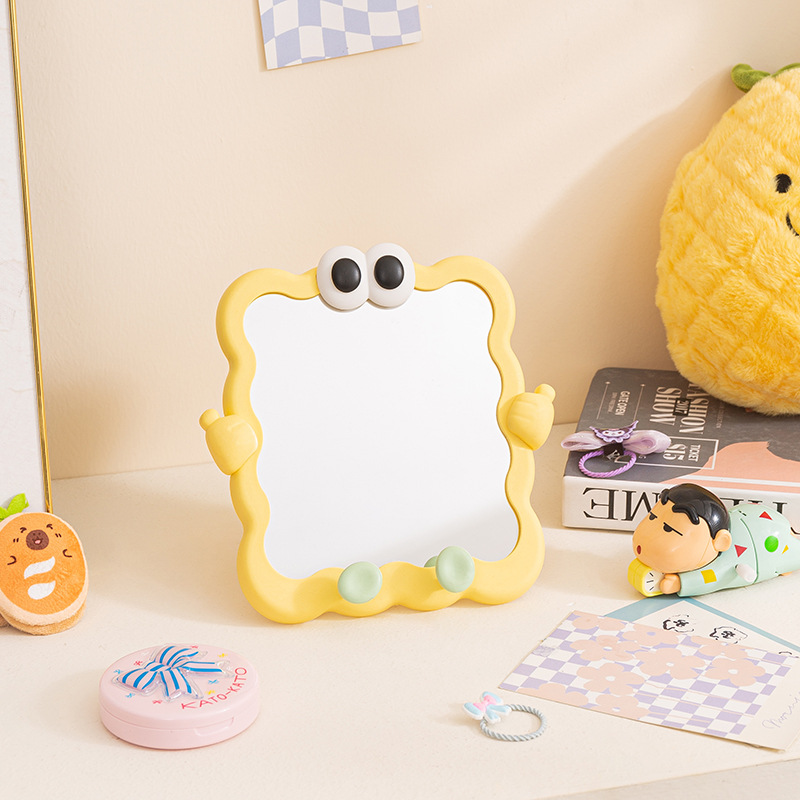 Espejo de maquillaje encantador de escritorio espejo ajustable dormitorio de estudiantes de alta definición colgante de mesa de tocador espejo de maquillaje
