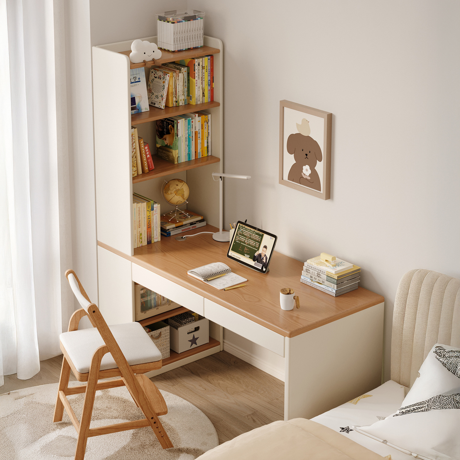 Escritorio de esquina escritorio de escritorio dormitorio de niñas梳妆台 escritorio de escritorio de escritorio estante de escritorio
