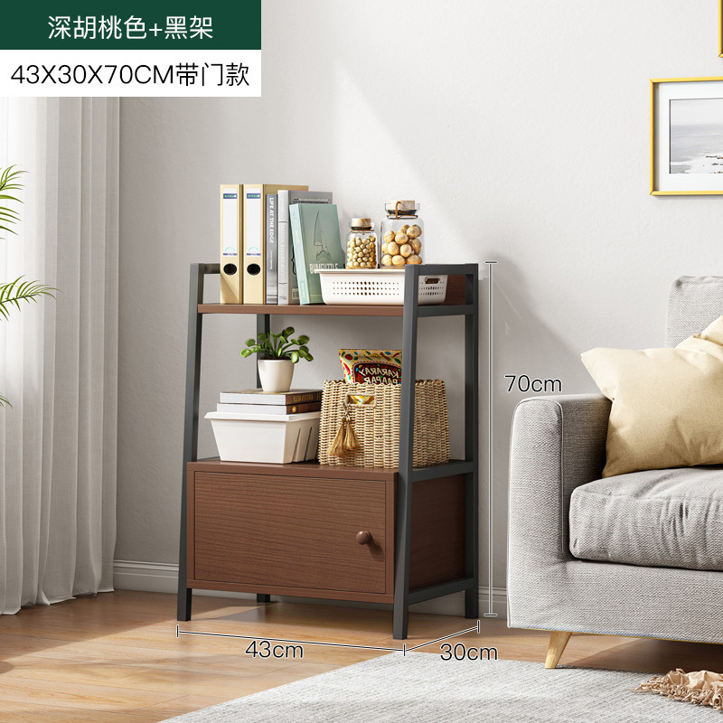 Estante dormitorio estante de almacenamiento de varias capas sala de estar piso trapezoidal contra la pared armario de exhibición de hierro forjado estantería estante de exhibición