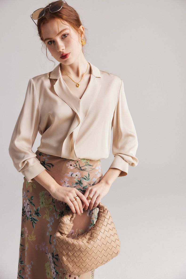 B6399 2950K ÁO SƠ MI NỮ JIATDLK DÀI TAY MÙA HÈ THỜI TRANG NỮ LỤA TƠ TẰM G06 SẢN PHẨM MỚI