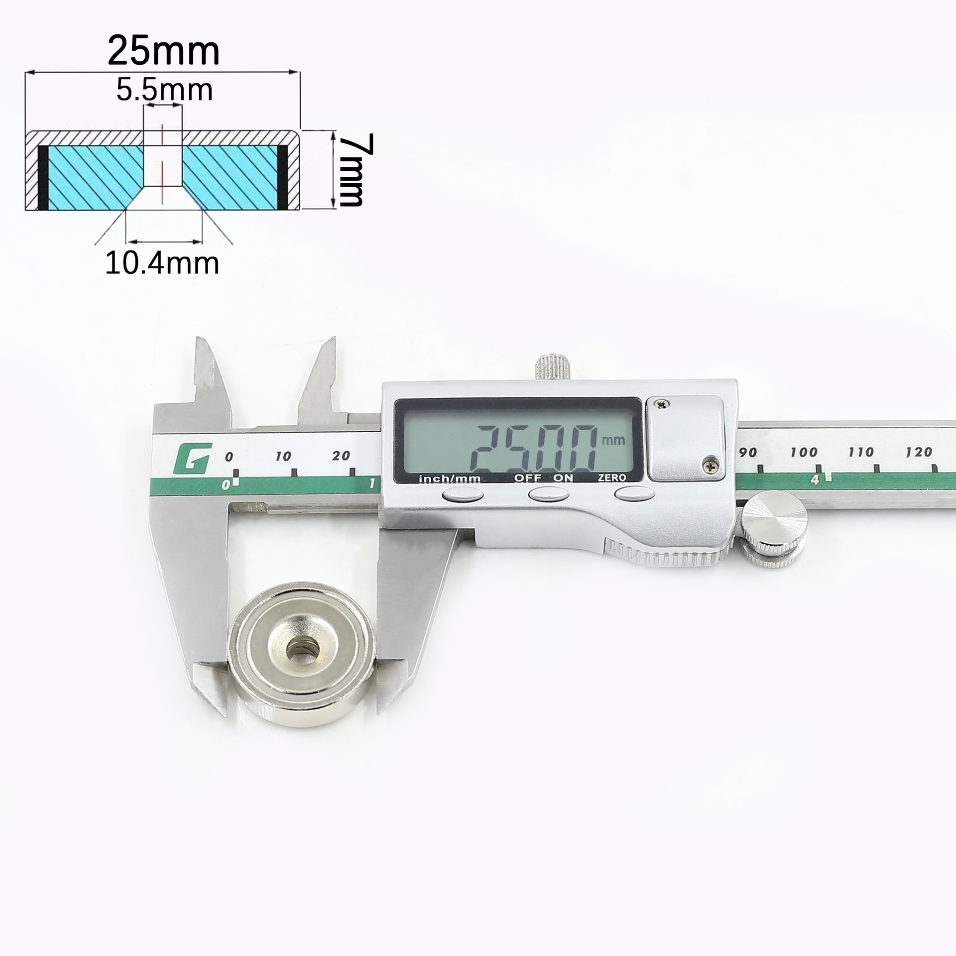 Imán de salvamento fuerte de anillo redondo, fijo en aguas profundas, para artefactos magnéticos o pesca