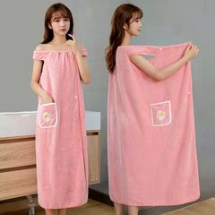 純綿よりも大人に巻く家庭用女性用バスタオル、吸水速乾、抜け落ちないバススカート、2025冬ロングコーラルベルベット