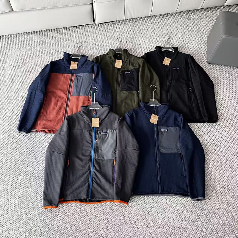 Pata R2 Techface Hoody Spring and Autumn Color-Blocked Fleece-Lined Sports Zipper Hooded Jacket for Men and Women