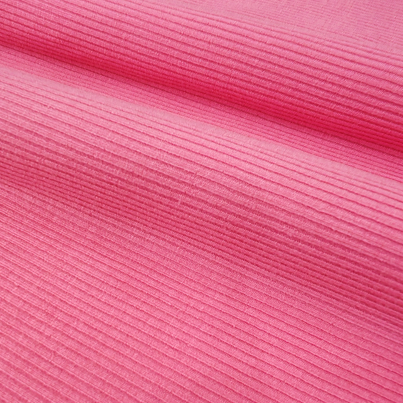 2*2 tela de punto acanalada tela de punto de hilo de alto rebote tela de punto de algodón modal tela de ropa suave y agradable para la piel