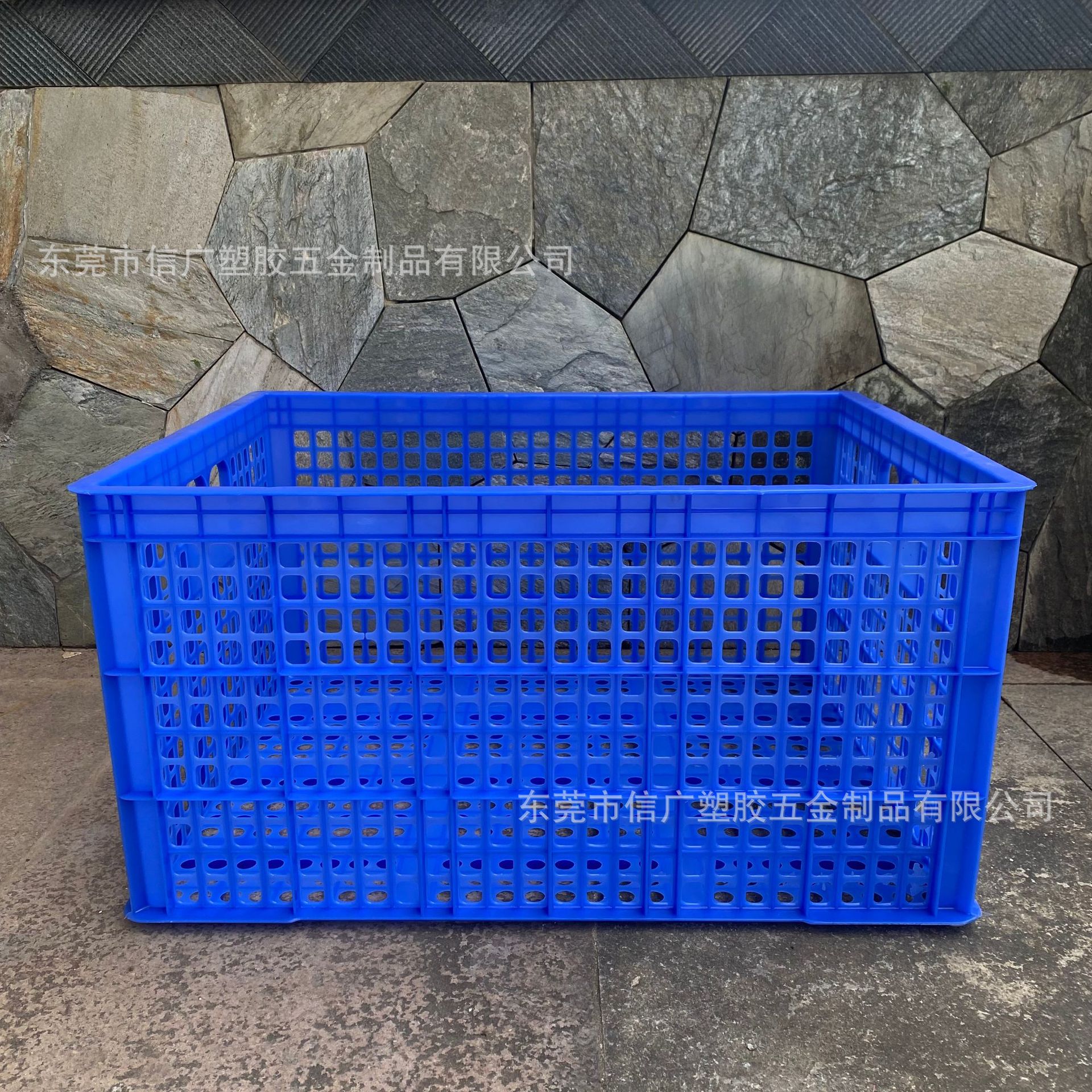 周转筐 运输周转箩塑胶框快递加厚物料水果筐蓝色塑料框 塑料筐