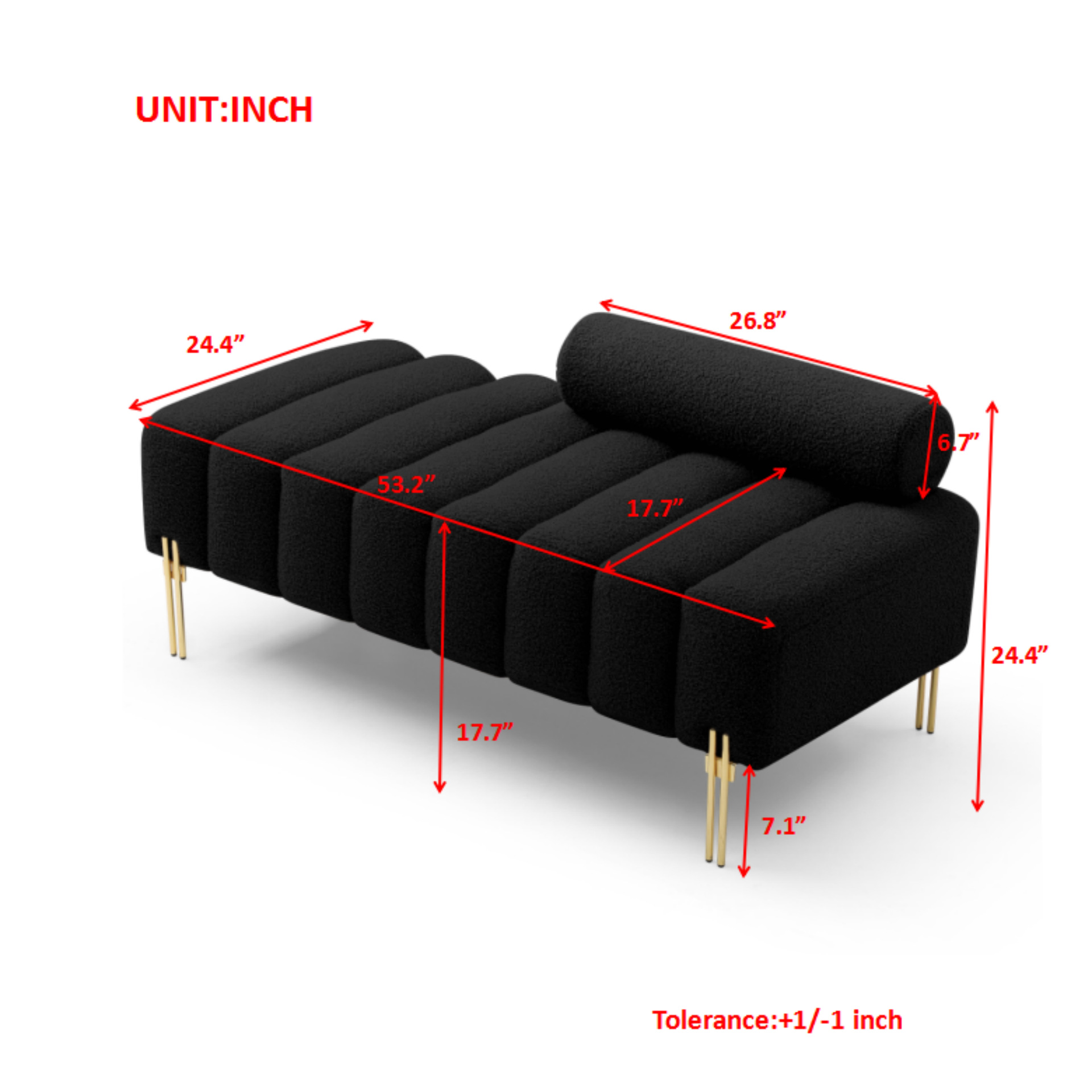 Taburete al final de la cama de dormitorio de estilo crema, taburete de barra larga de botón de piano rojo, tienda de ropa, taburete de sofá pequeño, creatividad