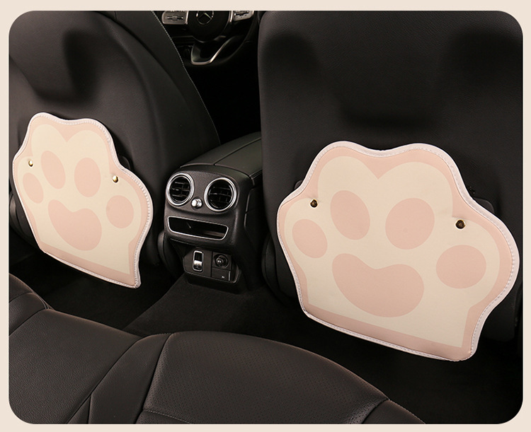 Cute Cat Paw Car Seat Back Anti-Kick Pad for Women, Universal for Rear Seats, Starting at 13 Yuan, Car Anti-Kick Pad for Rear Seats, Universal