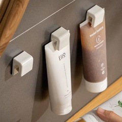 歯磨き粉スタンド穴なし壁掛け式洗顔料浴室トイレ棚壁歯磨き粉収納クリップ