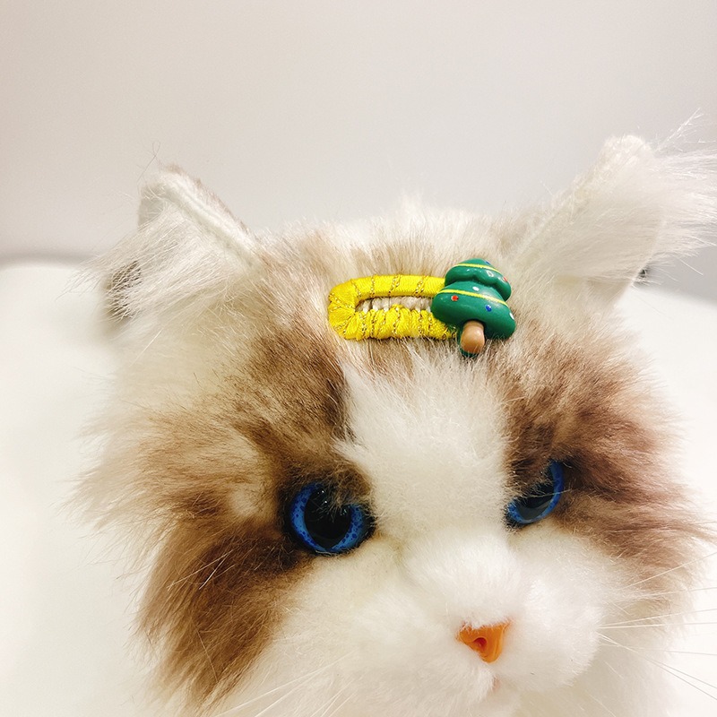 Christmas cartoon pet headdress cat dog hairpin Yorkshire pet clip broken hair clip hairpin_voghion.com