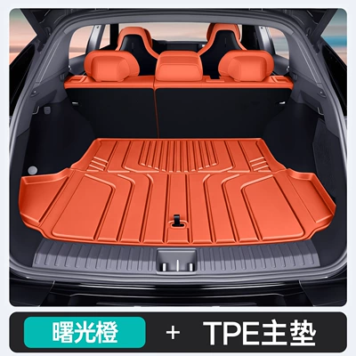 Trunk Mat & Co 08, integrated trunk mat - sunrise-orange-tpe-upgraded-main-mat-lynk-co-08-new-energy-vehicle-26-models
