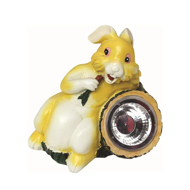 Садовые светодиодные лампы на солнечной батарее, кролик для беседки