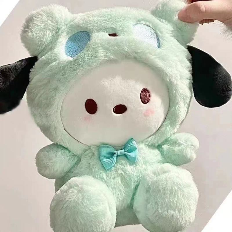 玉桂の犬のぬいぐるみのパチャの犬の人形の卸売りのクロミの子供の人形の贈り物の地は結婚祝いの人形を押します。|undefined