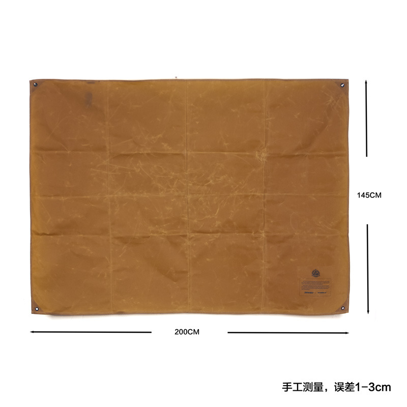 屋外キャンプBC風地布油ワックスキャンバス床マットピクニックマット床布床席耐摩耗性キャンプピクニッククッション